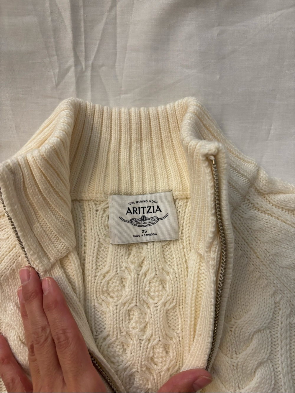 Aritzia Heritage knit merino wool 1/4 zip - Picture 11 of 12